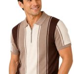 Men Striped Cotton Blend Regular Fit Half Sleeve Shirt